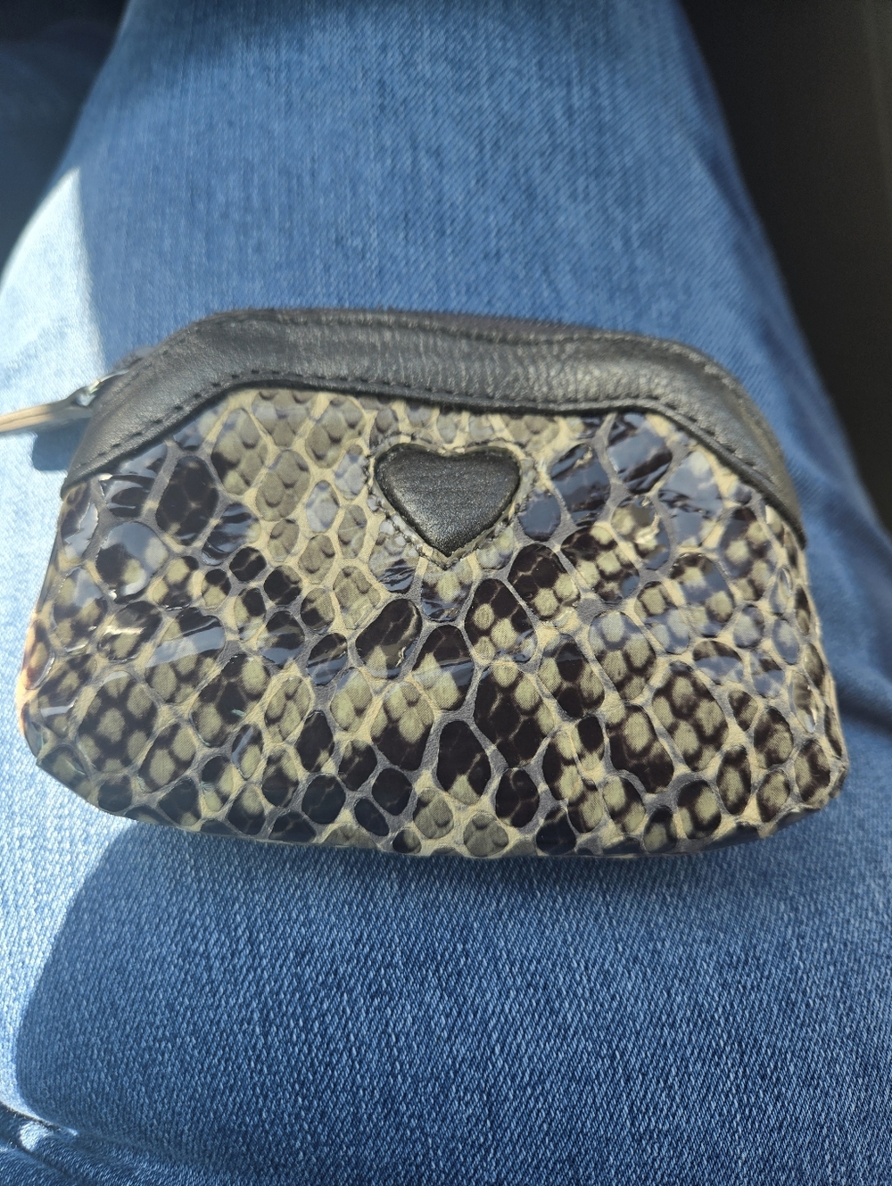 Brighton Snake-Print Mini Coin Purse
